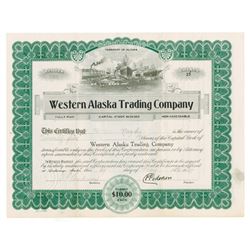 Western Alaska Trading Co., 1927 Issued Stock Certificate