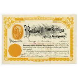 Bullfrog Indian Springs Mines Co., 1907 Issued Stock Certificate