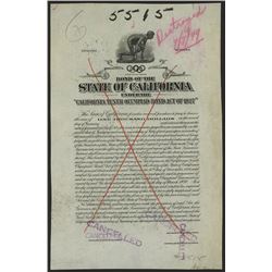 State of California under the "California Tenth Olympiad Bond Act of 1927", Bond Proof.