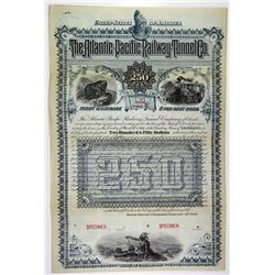 Atlantic-Pacific Railway Tunnel Co. 1887 Specimen Bond