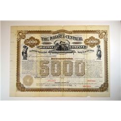 Dakota Central Railway Co., Southeastern Division, 1882 Specimen Bond.