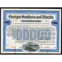 Georgia Southern and Florida Railway Co., 1902 Specimen Bond