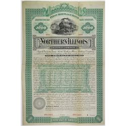 Northern Illinois Railway Co. 1885 Specimen Bond Rarity