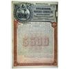 Image 1 : Atchison, Topeka and Santa Fe Railroad Co. 1892 Unique Gold Coupon Bond