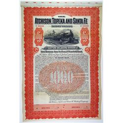 Atchison, Topeka and Santa Fe Railway Co. 1903 Specimen Bond