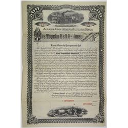 Topeka Belt Railway Co., 1888 Specimen Bond