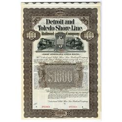 Detroit and Toledo Shore Line Railroad Co., 1899 Specimen Bond