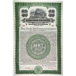 Missouri-Kansas-Texas Railroad Co., 1922 Specimen Bond Trio.