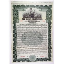 Kansas City Railways Co. 1915 $1000 1st Mortgage Specimen Bond