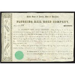 Flushing Rail Road Co., 1855 7% Bond.