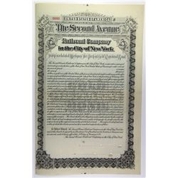 Second Avenue Railroad Co., 1898 Specimen Bond