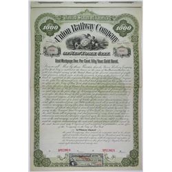 Union Railway Co. of New York City, 1895 Unique Specimen Bond