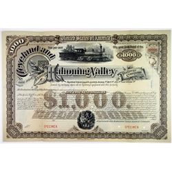 Cleveland & Mahoning Valley Railway Co., 1888 Specimen Bond