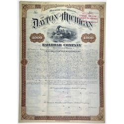 Dayton & Michigan Railroad Co. 1881 Unique Specimen Bond