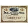 Image 1 : Dayton, Fort Wayne & Chicago Railway Co., 1887 I/U Stock Certificate