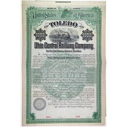 Toledo & Ohio Central Railway Co. 1894 Specimen Bond