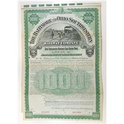 Baltimore and Ohio Southwestern Railway Co., 1893 Specimen Bond.