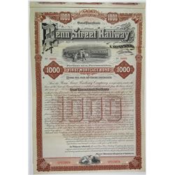 Penn Street Railway Co., 1892 Specimen Bond Rarity