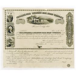 Philadelphia & Reading Rail Road Co., ca.1830-1850 Proof Stock Certificate