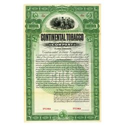 Continental Tobacco Co., 1900 Specimen Bond