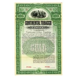 Continental Tobacco Co., 1900 Specimen Bond