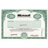 Image 1 : Microsoft, 1993 Specimen Stock Certificate with William H. Gates Facsimile Signature.