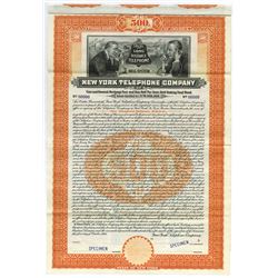 New York Telephone Co. 1909 Specimen Bond.