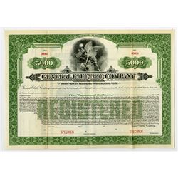 General Electric Co. 1920 Specimen Gold Bond