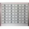 Image 1 : American Bank Note Company "10 Specimen Note" Uncut Sheet of 28 Specimen Notes