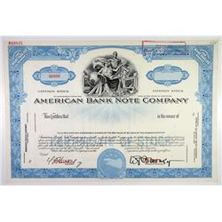 American Bank Note Co.1940-50's Specimen Stock Certificate