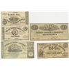 Image 1 : State of North Carolina, 1862 & 1863 Obsolete Banknote Quintet.