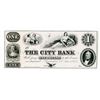 Image 1 : City Bank, 1852 Proof $1 Obsolete Banknote.