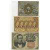 Image 1 : Fractional Currency Trio of 1860s Notes.