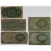 Image 2 : U.S. Fractional Currency, 1860s, Quintet U.S. Fractional Currency Notes.