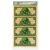 Image 2 : PA. Diamond National Bank of Pittsburgh, $5, Uncut Sheet of 4 Notes, 1902 PB, Fr#605, CH#2236, PMG A