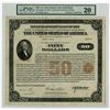 Image 1 : United States of America $50.00, Second Liberty Loan 4.00% 10/25 Gold Coupon Bond of 1917 'Registere