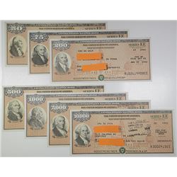 U.S. Savings Bond, Series EE, 1990-1993 Nicholas F. Brady Signature Bond Assortment.