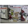 Image 1 : KITCHENAID STAND MIXER ATTACHMENT 3 PIECE PASTA ROLLER & CUTTER SET