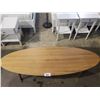 Image 1 : WOODEN OVAL COFFEE TABLE