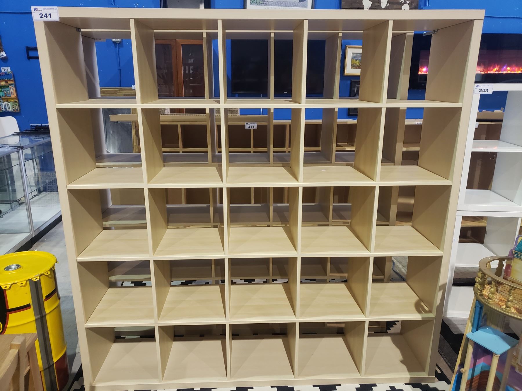 LARGE WOODEN CUBBY STORAGE UNIT