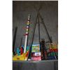 Image 1 : 2 COAT HOLDER STANDS, SOCK N BOP EM REPRODUCTION, AND MORE