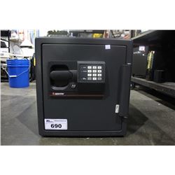 LOCKED SAFE NO KEY OR COMBO