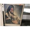 Image 2 : SET OF NATIVE ART PRINTS 5 PC -STAND NOT INCLUDED