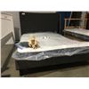 Image 2 : QUEEN SIZE UPHOLSTERED BED FRAME (HEADBOARD/FOOTBOARD & RAILS)