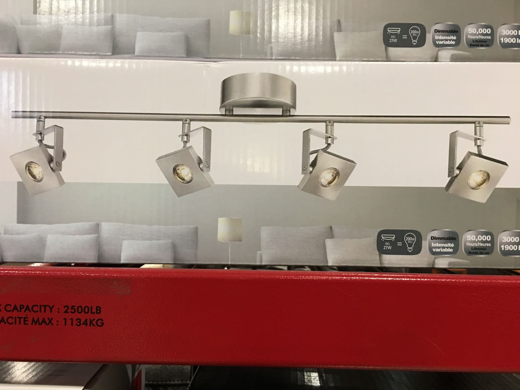 4 LIGHT LED DIRECTIONAL TRACK FIXTURE