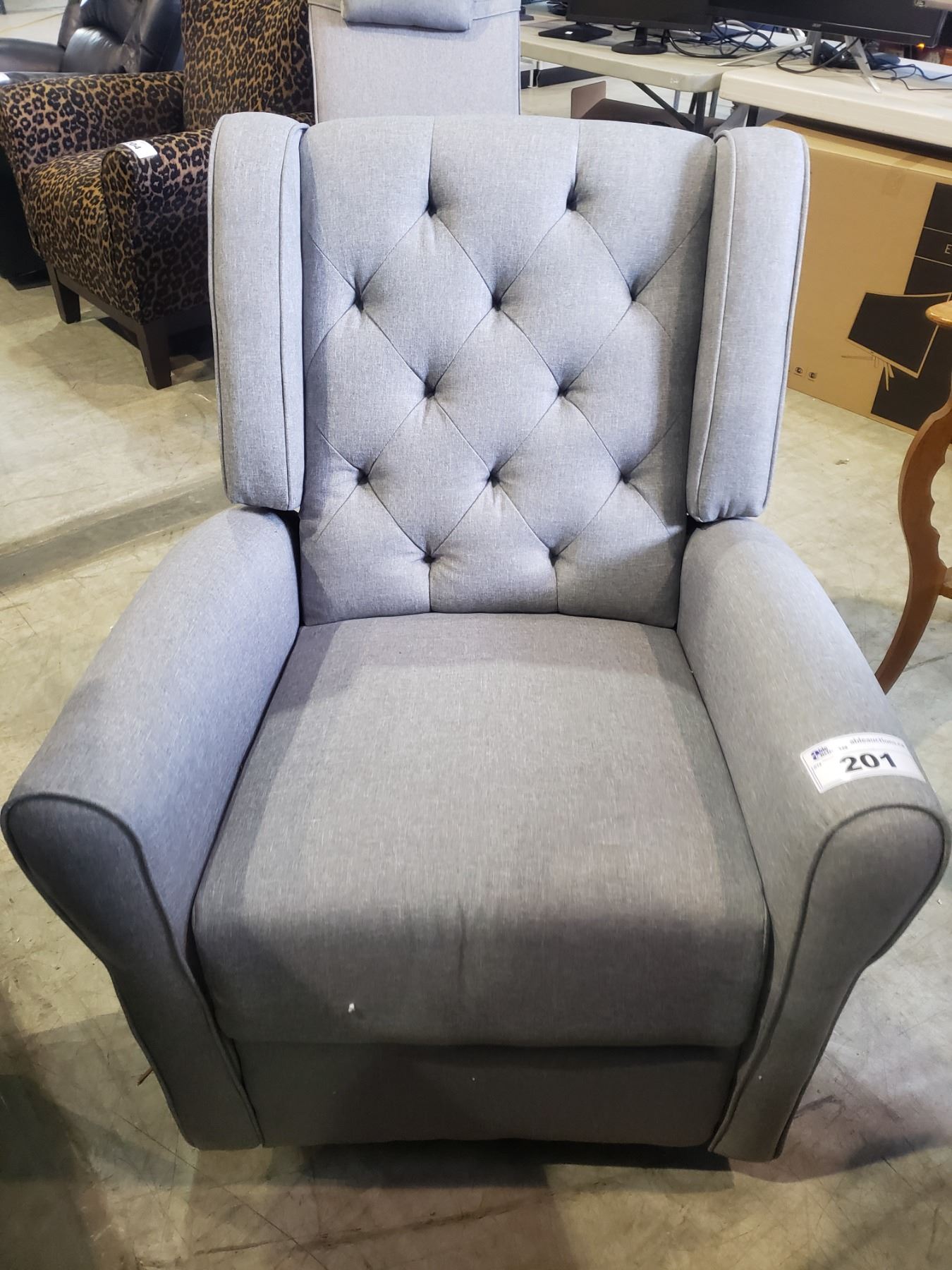 LIGHT GREY ROCKING CHAIR BRAND NEW - Able Auctions