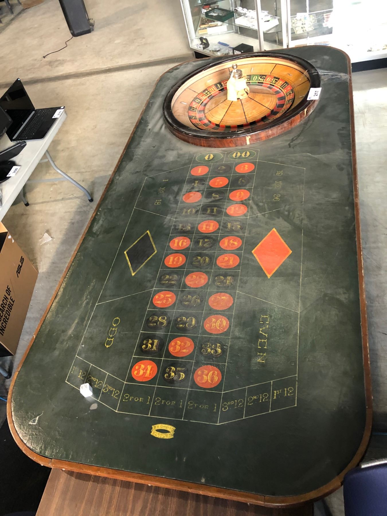 Retro Roulette Table ANTIQUE ROULETTE TABLE TOP - Able Auctions