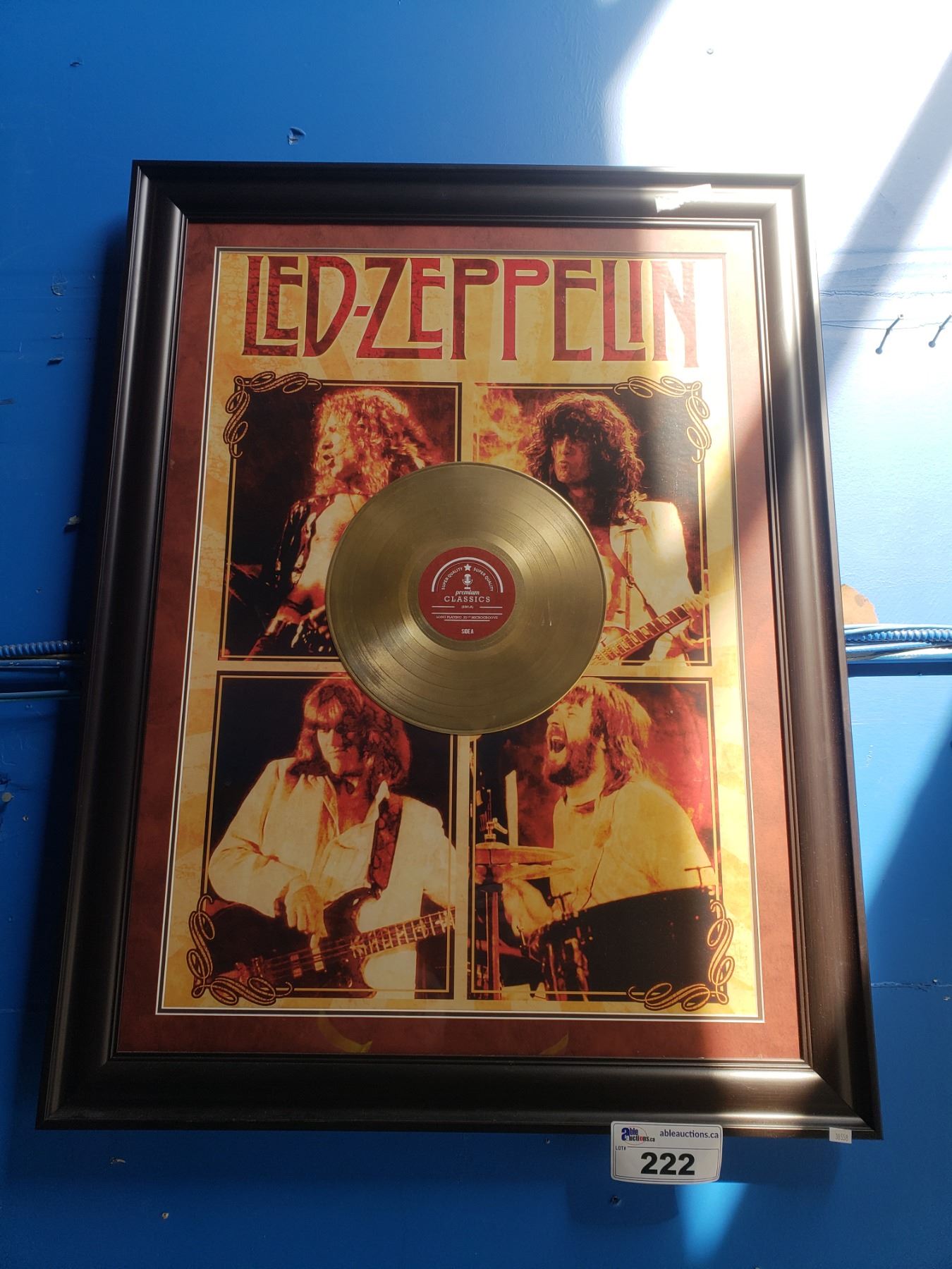 LED ZEPPELIN FRAMED RECORD - Able Auctions