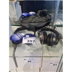 1 SONY OVER THE EAR HEADPHONES WIRELESS + 1 UNKNOWN BRAND