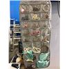 Image 2 : HANGING JEWELRY ORGANIZER WITH CONTENTS, SILVER AND COSTUME JEWELRY
